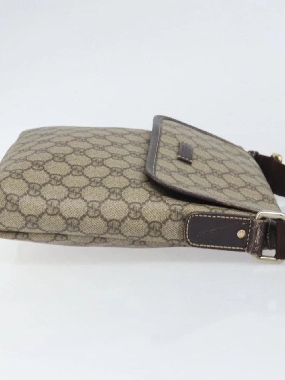 GUCCI GG Supreme Shoulder Bag PVC Beige Gold 223666 Auth 170370 - Picture 3 of 16